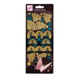 3D Sticker goldener Pfau