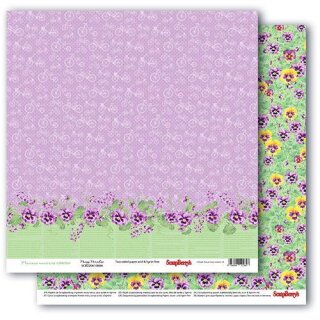 Scrapbooking Paper Pansy Paradise Veilchen