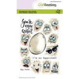 Craft Emotions Stempelset lustige Eier 14 Stempel