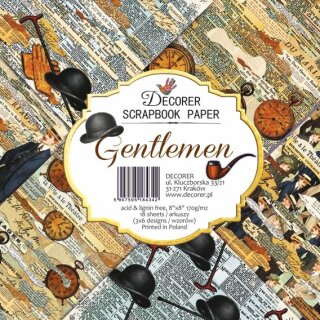 Motivpapier Block Gentleman 18 Bogen