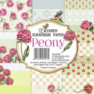 Motivpapier Pfingsrosen 24 Bogen