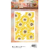 Schablone Stencil Sonnenblumen A6