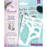 Motivstempel Set Pfauen Pretty Peacock 8 Stempel